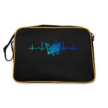 Scuba Diver Scuba Diver Diver Diving - Retro Bag - black/gold - Back