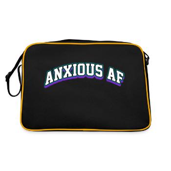 anxieux af Design pour un amateur de podcasts - Sac Retro - noir/or - Dos
