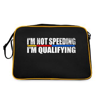 I'm not speeding I'm qualifying - Retro Bag - black/gold - Back