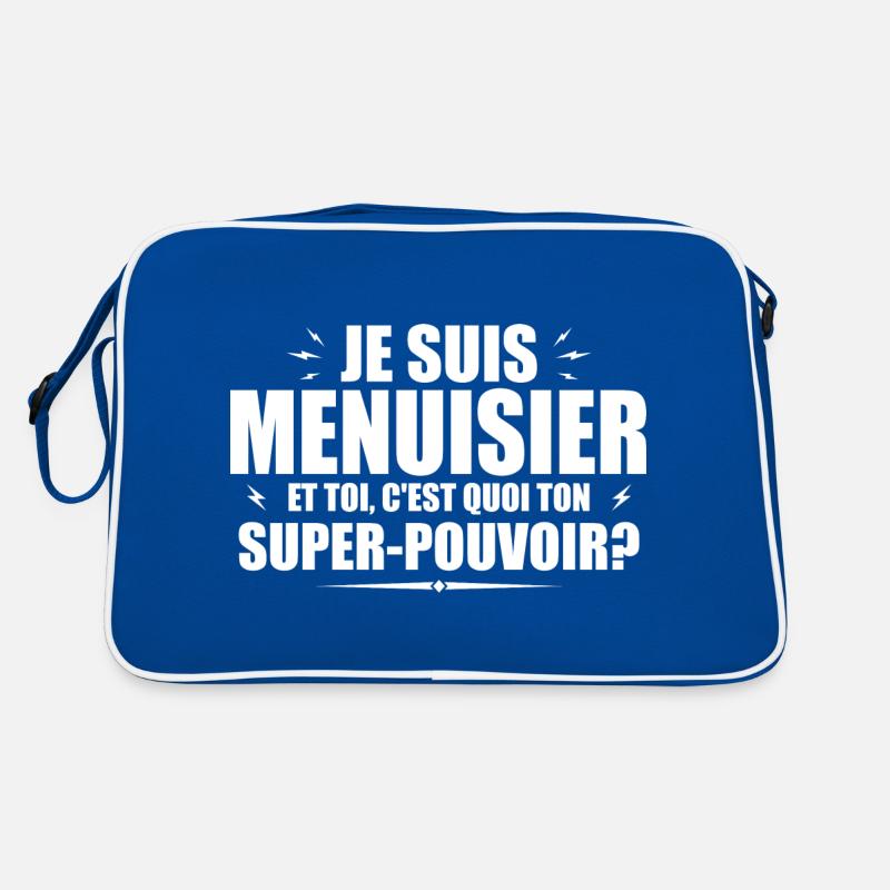 Ich bin Schreiner. Was ist deine Superkraft? Retro Tasche