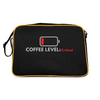 Coffee Level: Critical - Retro Bag - black/gold - Back