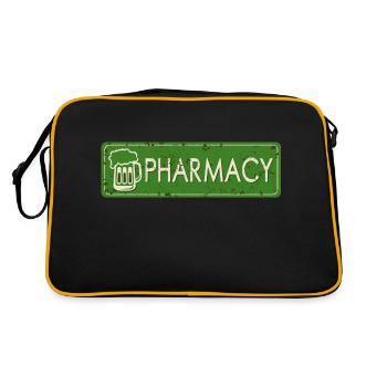 alcohol biere chope humor pharmacy pharmacy breakdown - Retro Bag - black/gold - Back