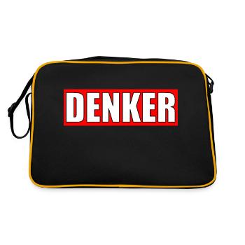 Denker - Retro Tasche - Schwarz/Gold - Hinten