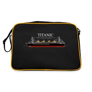 Titanisch - Retro Tasche - Schwarz/Gold - Hinten
