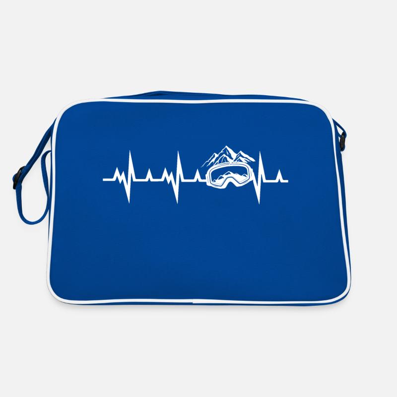 Snowboard Snowboarder Retro Tasche