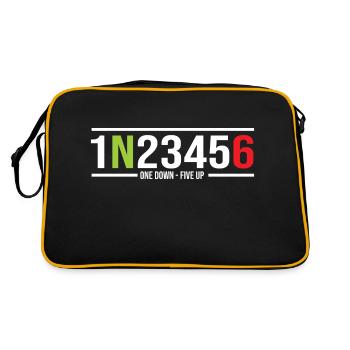 Engrenages de moto 1N23456 One Down-Five Up - Sac Retro - noir/or - Dos