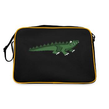 Crocodile - Retro Bag - black/gold - Back