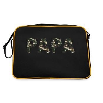 PAPA CAMOUFLAGE MILITAIRE - Sac Retro - noir/or - Dos