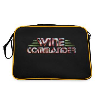 WINE COMMANDER (Pixel Art) - Retro Bag - black/gold - Back