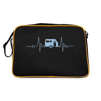 Heart beat Ambulance - Retro Tasche - Schwarz/Gold - Hinten