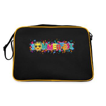 Colored Paper Confetti Sun Sommerfest - Retro Tasche - Schwarz/Gold - Hinten