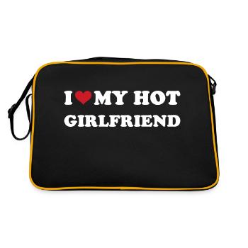 I Heart My Hot Girlfriend - Retro Bag - black/gold - Back