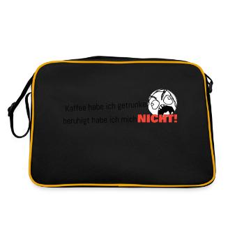 beruhigt habe ich mich NICHT! - Retro Tasche - Schwarz/Gold - Hinten