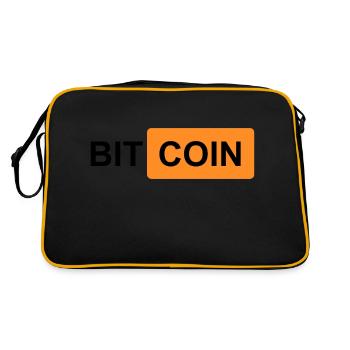 crypto bitcoin btc prn 1 - Retro Bag - black/gold - Back