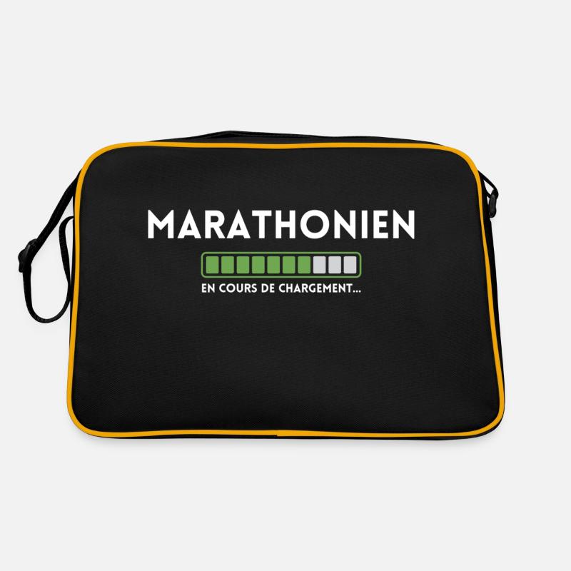 Marathonien en pleine course Sac Retro