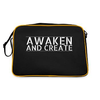 present present idea spiritual awakening happy - Retro Bag - black/gold - Back
