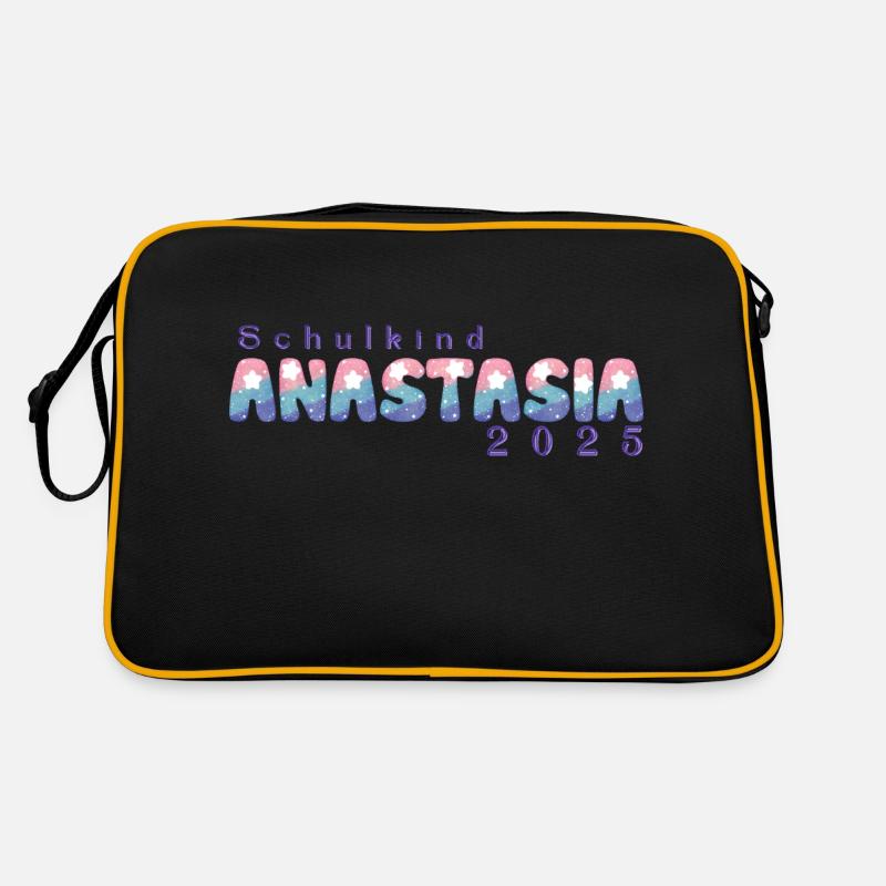 Schulkind 2025 - Retro Tasche - Schwarz/Gold