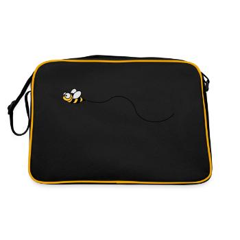 biene_3c - Retro Tasche - Schwarz/Gold - Hinten