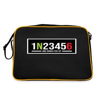 Engrenages de moto 1N23456 One Down-Five Up - Sac Retro - noir/or - Dos