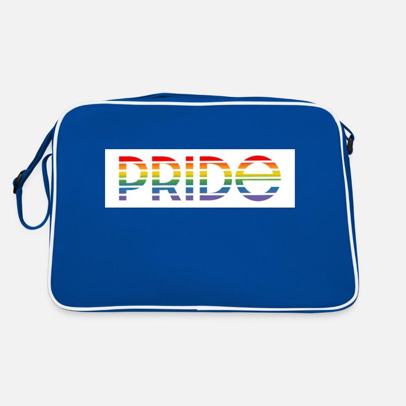 Pride rainbow white background Retro Tasche