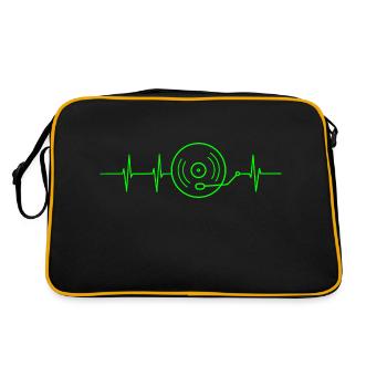 Fréquence cardiaque sur platine - Sac Retro - noir/or - Dos