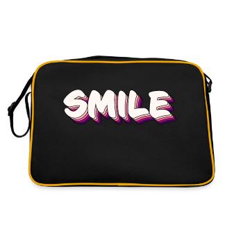 Smile word - Retro Bag - black/gold - Back
