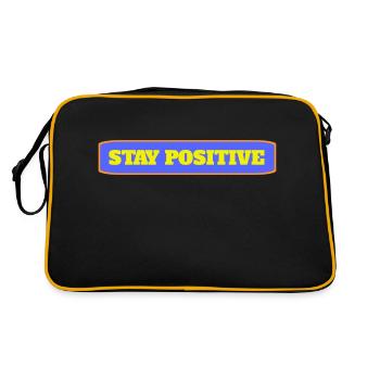 Stay Positive - Retro Bag - black/gold - Back