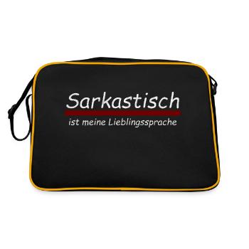 Sarcastique est ma langue préférée - Sac Retro - noir/or - Dos