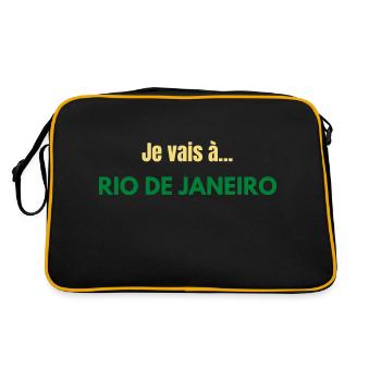 je vais à Rio de Janeiro TEE-SHIRT - Sac Retro - noir/or - Dos