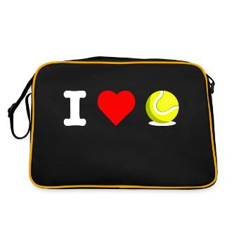 I LOVE PADEL - Gift players, padel lovers - Retro Bag - black/gold - Back