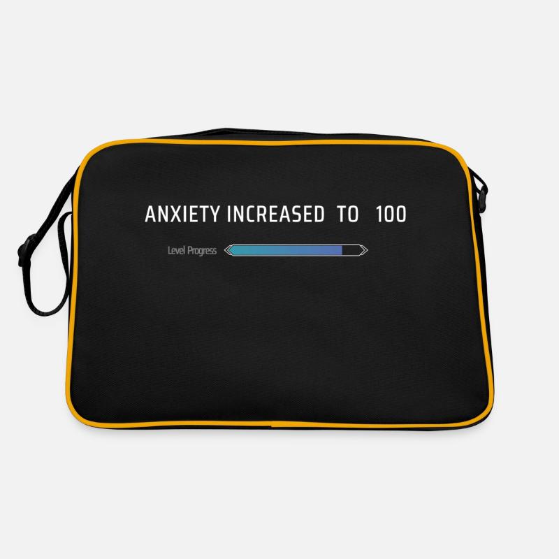 Anxiety Increased To 100 - Retro Bag - black/gold