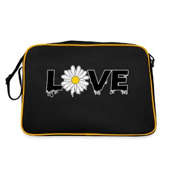 Amour fleur groovy - Sac Retro - noir/or - Dos