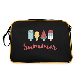 Amis de la crème glacée! Maintenant l’été peut arriver ! - Sac Retro - noir/or - Dos