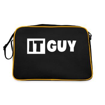 IT Guy Funny Information Technology Tech Desktop - Retro Bag - black/gold - Back
