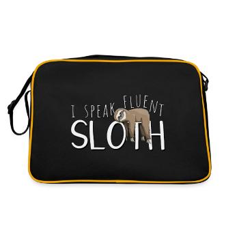 I'm fluent in sloths - Retro Bag - black/gold - Back