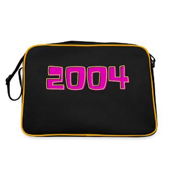 Année 2004 rose et jaune - Sac Retro - noir/or - Dos