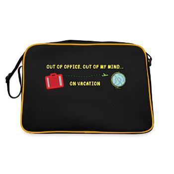 Out of office out of my mind - Retro Bag - black/gold - Back