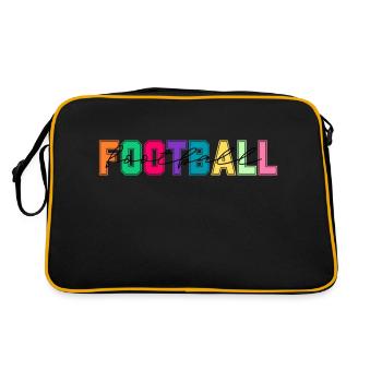Football couleurs - cadeau amateur de football - Sac Retro - noir/or - Dos