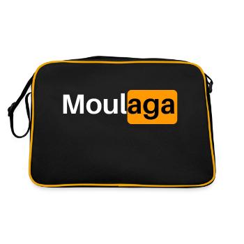 Logo Porn - Moulaga - Humour - Sac Retro - noir/or - Dos