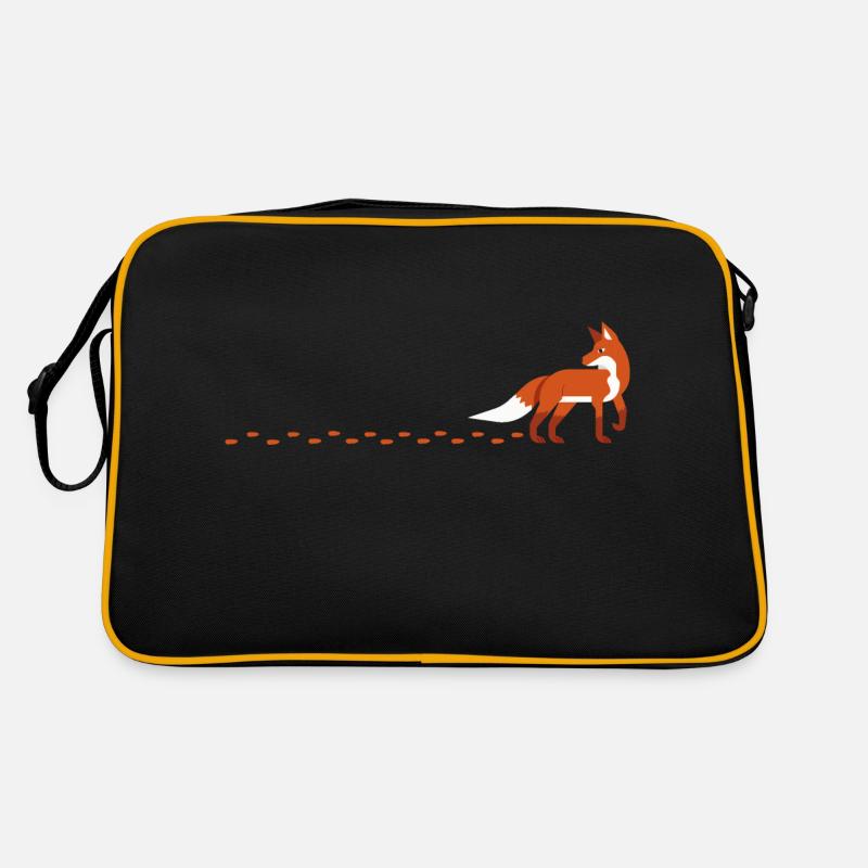 Fuchs Fuchsspur - Retro Tasche - Schwarz/Gold
