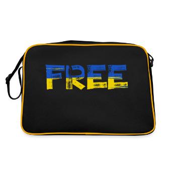 Free Ukraine - Sac Retro - noir/or - Dos