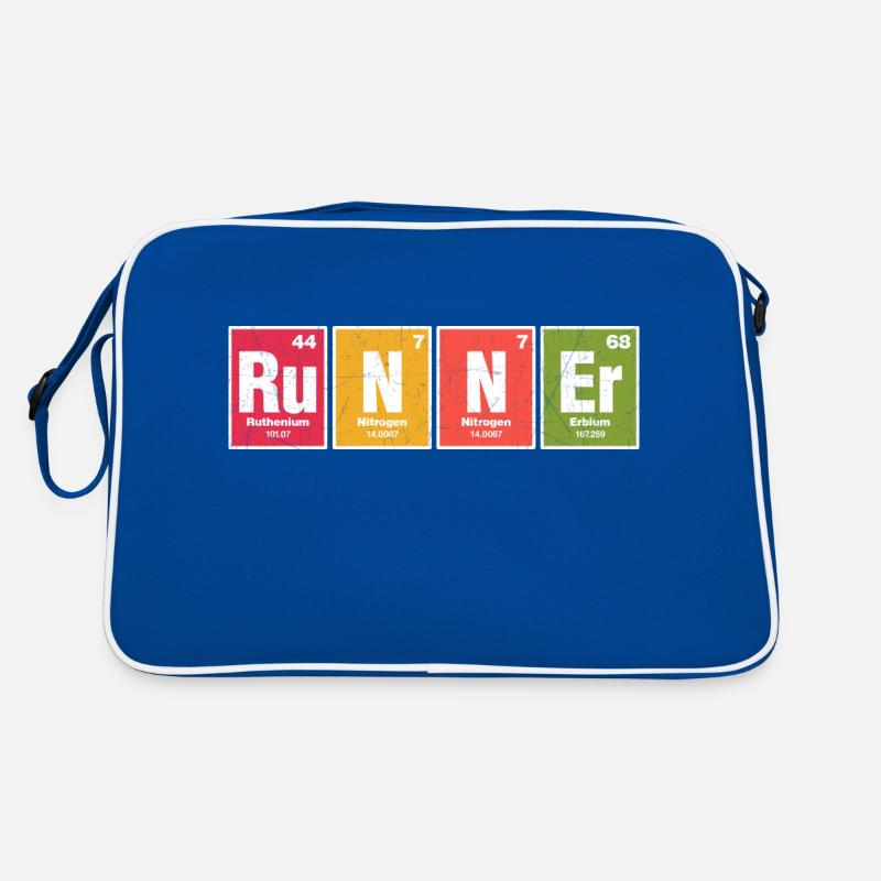 chemical elements runner Design for a witty joke Retro Tasche
