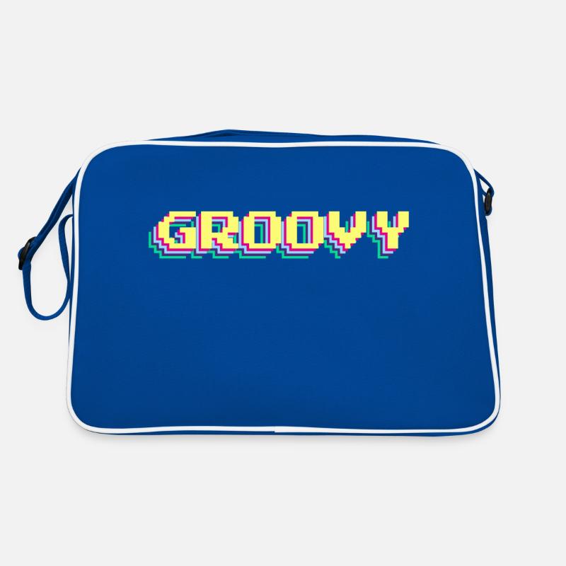 Groovy Funky oui 90s Design Coloré Word 3D Pixel Sac Retro