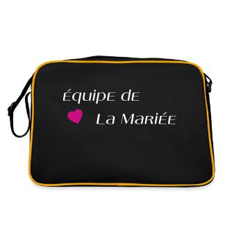 Équipe de la mariée - Sac Retro - noir/or - Dos