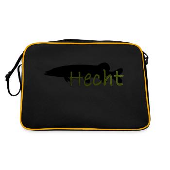 Hecht - Retro Tasche - Schwarz/Gold - Hinten
