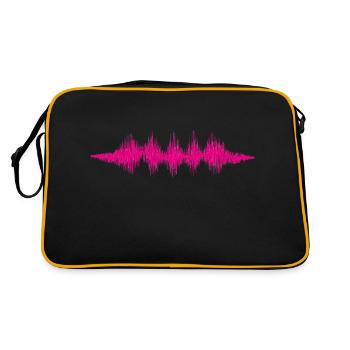 Music audio wave / sound wave / audio frequency - Retro Bag - black/gold - Back
