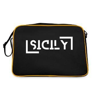 Sicile Sicilia Sizilien Italia - Sac Retro - noir/or - Dos