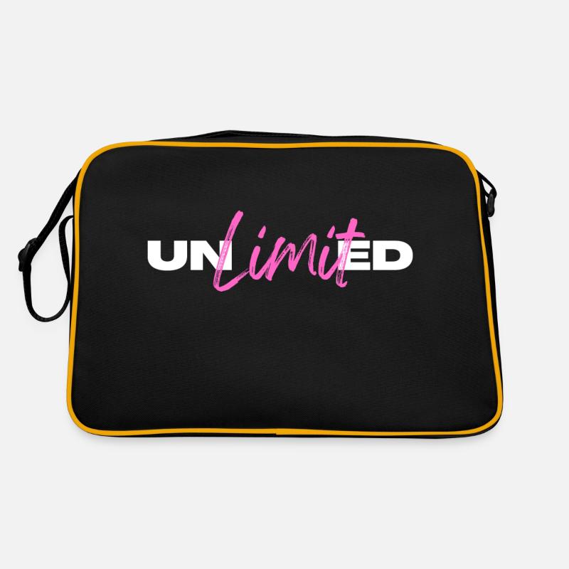 unlimited - Retro Tasche - Schwarz/Gold