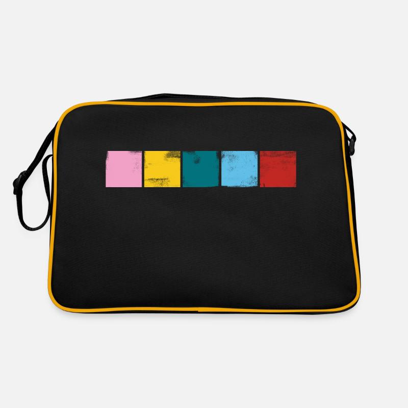 "Stabil" Farben ohne Logo - Retro Tasche - Schwarz/Gold