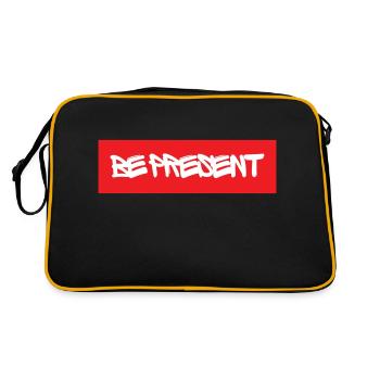 Be Present - Retro Bag - black/gold - Back